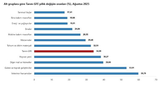 Ağustos Ayında Tarım Girdi Fiyatlarında Artış ve Yıllık Değişim Analizi
