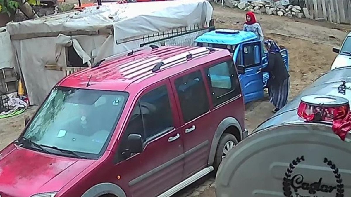 Güvenlik kamerasına yansıyan o anlar