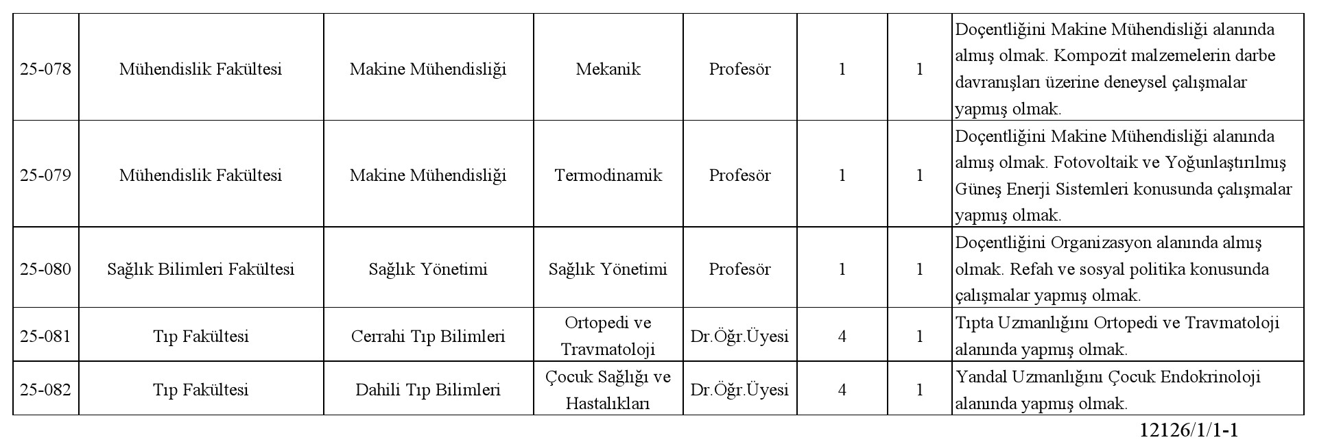 Genel Koşullar ve Değerlendirme Esasları