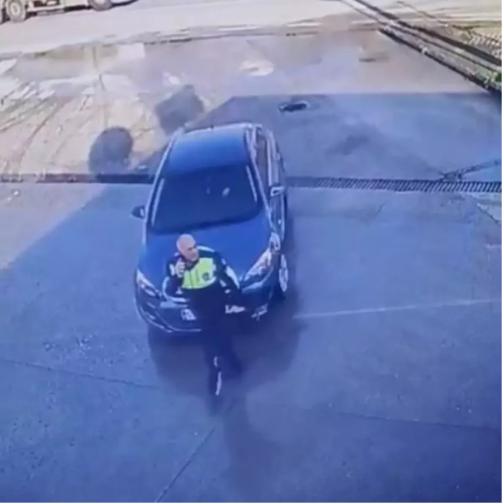 Samsun’da Akaryakıt İstasyonu Önünde Trafik Kazası