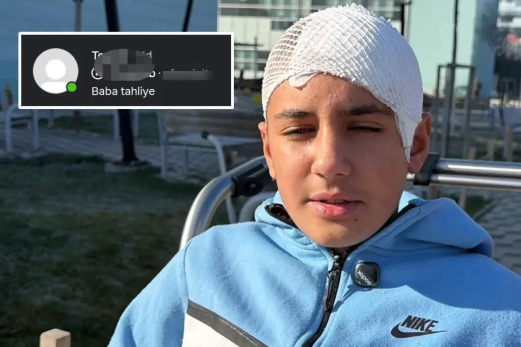 “Baba tahliye” iletisi paylaşan 13 yaşındaki çocuk tekrar tutuklandı