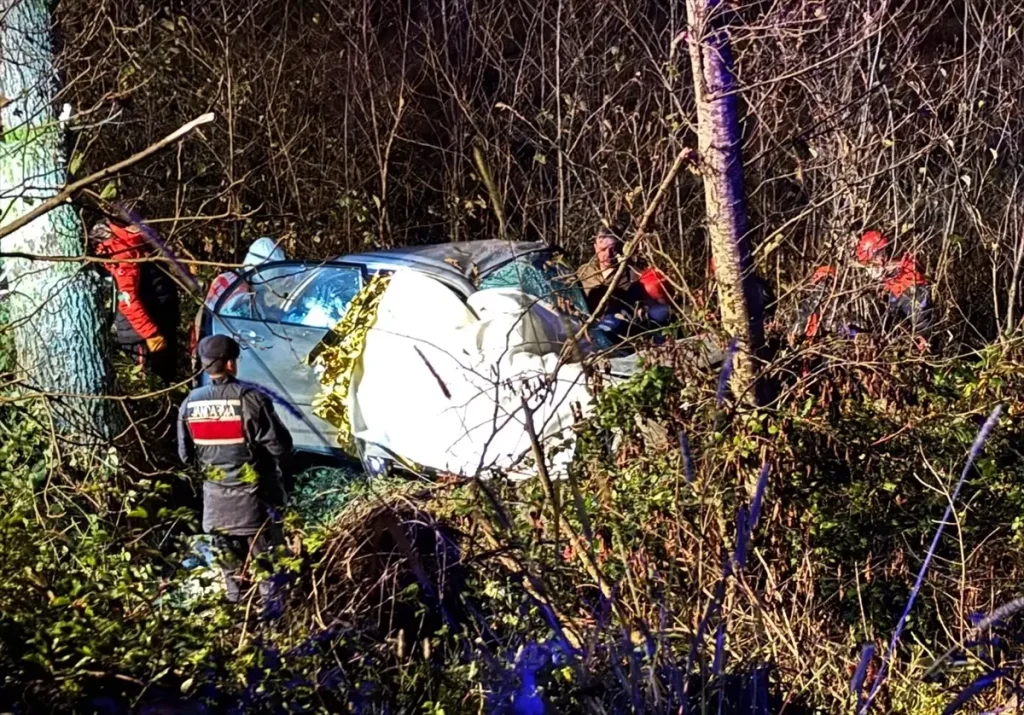Giresun’da dere yatağına devrilen arabadaki bekçi öldü