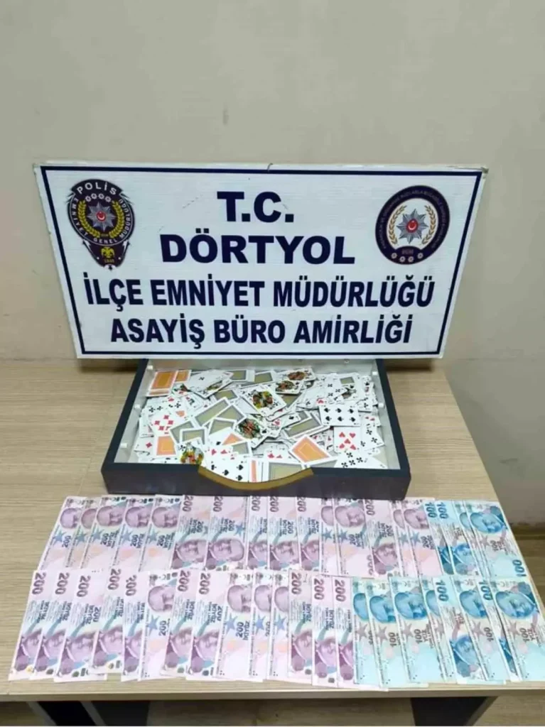 Hatay’da kumar baskını: 10 bireye ceza yağdı