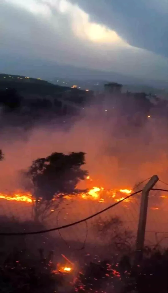 Hatay’da otluk alanda çıkan yangın kısa müddette söndürüldü