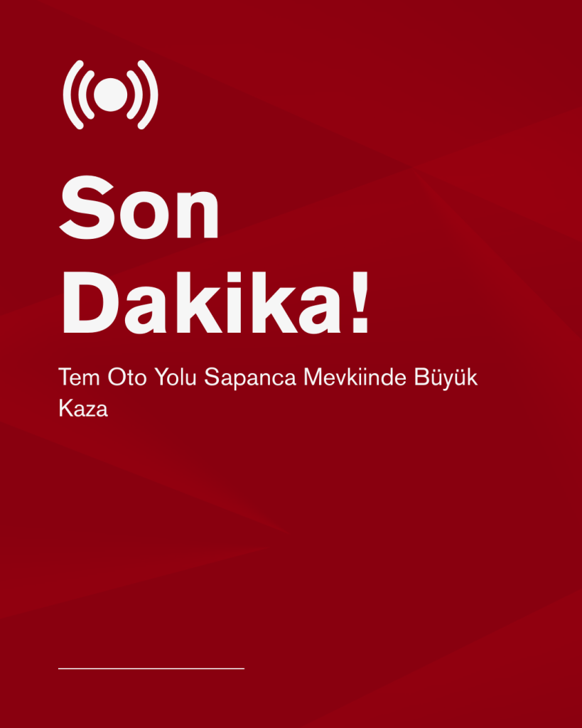 Tem Oto Yolu Sapanca Mevkiinde Büyük Kaza