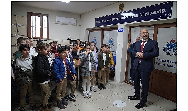 Aliağa Belediyesi Zabıta Müdürlüğü Minik Konuklarını Ağırladı