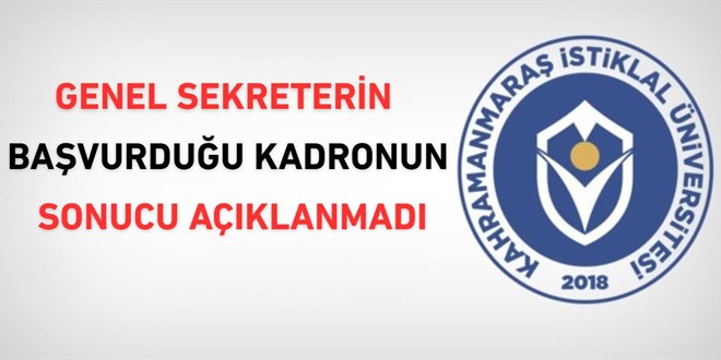 Genel Sekreterin Başvurduğu Takımın Sonucu Açıklanmadı