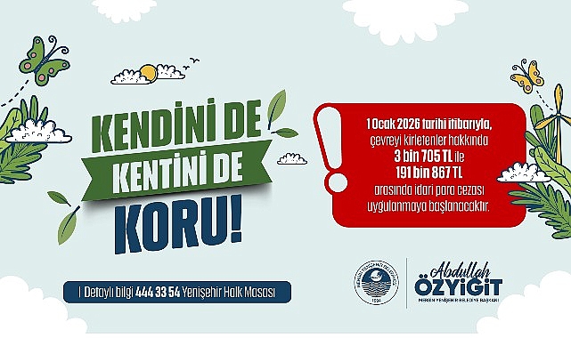 Yenişehir Belediyesinden paklık hareketi: “Kendini de Kentini de Koru”