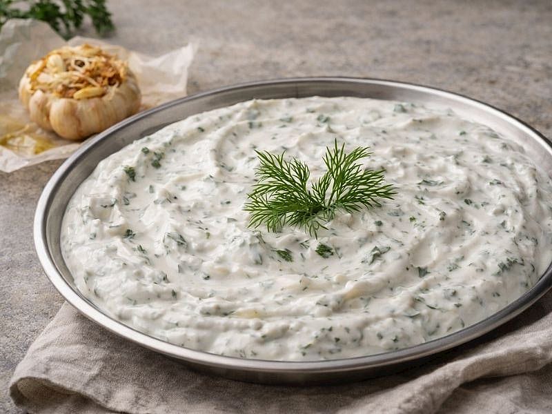 Fırınlanmış Sarımsaklı Yoğurt Sos Tanımı