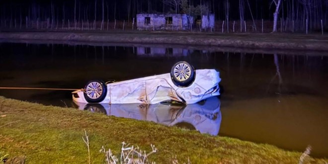 Samsun’da araba sulama kanalına devrildi 1 meyyit, 1 yaralı