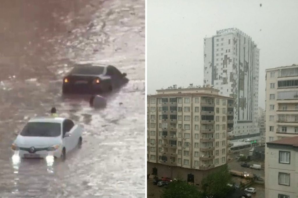 Gaziantep ve Kahramanmaraş’ta sağanak ve fırtına: Çatılar uçtu, yollar göle döndü
